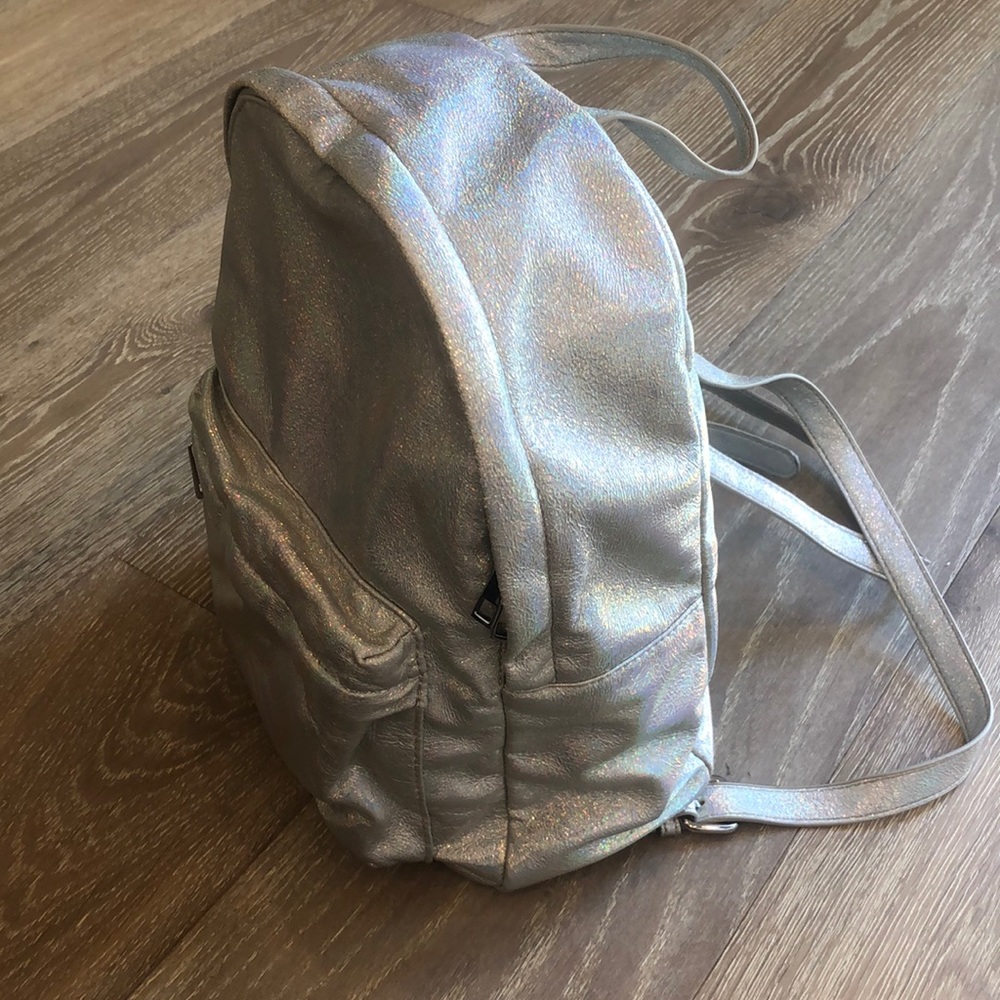 Iridescent Silver Rainbow Mini Backpack - image 6